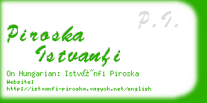 piroska istvanfi business card